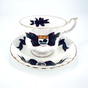 Royal Albert Fine Bone‎ China England Tartan Prince Edward Isle Cup & Saucer Set